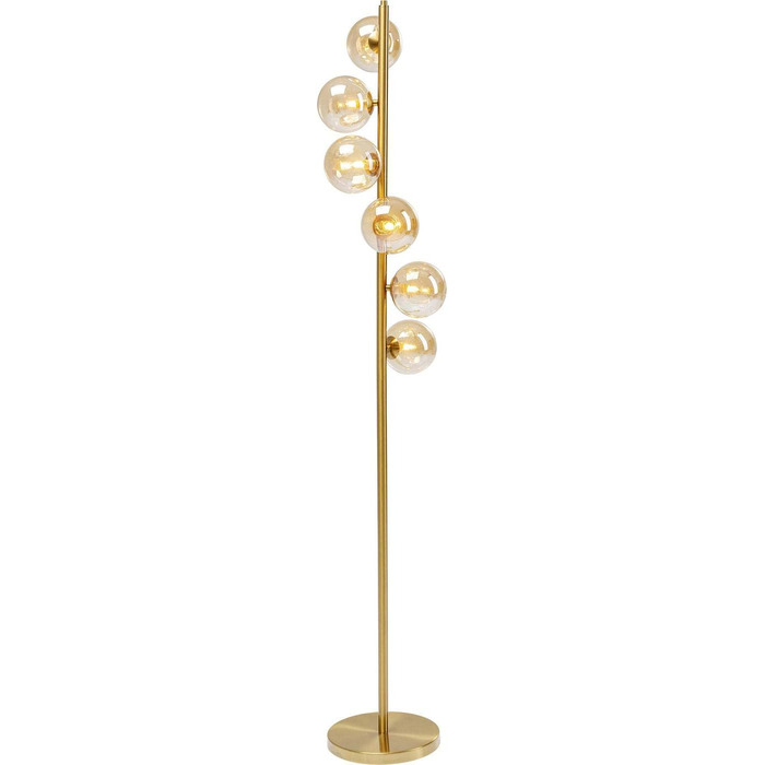 Підлоговий світильник Kare Design Scala Balls, золото, 160x28x28 см, торшер для читання, сталевий каркас, скляні плафони, лампи не входять, для вітальні