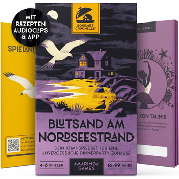 Вечеря з таємничим вбивством для гурманів Criminelle вдома від 4 до 6 осіб Загадкова справа про вбивство для вашої званої вечері Кривавий пісок на пляжі Північного моря