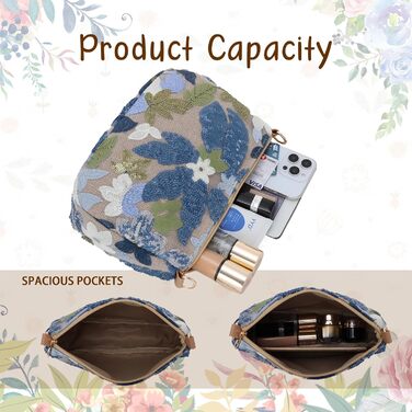 Сук'уту Сумка-клатч з вишивкою паєтками та квітковим мотивом, жіноча, блакитна вечірня сумка через плече