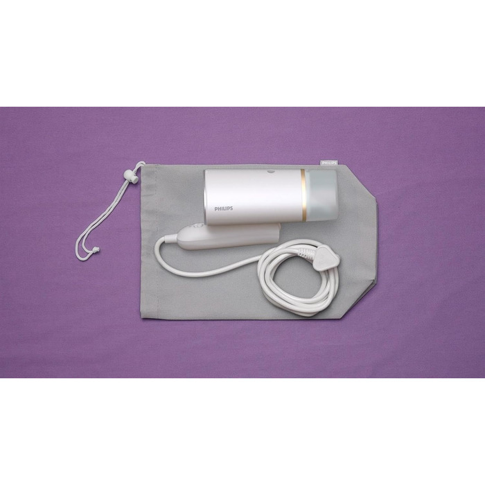 Портативний паровий випрямляч Philips серії 3000 - 1000 Вт, компактний та складаний, резервуар для води 120 мл, постійна потужніст