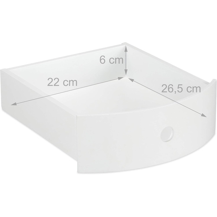 Круглий журнальний столик Relaxdays з шухлядою, скандинавський дизайн, журнальний столик або тумбочка біля ліжка, В x Ø 52 x 40 см, дерево, білий