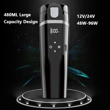 Дорожній чайник Baceyong 24V/12V для автомобіля/вантажівки, портативний електричний автомобільний термос-глечик для подорожей