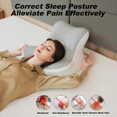 Подушка для шиї, подушка для голови, подушка для читання для ліжка та дивана, ергономічна клиноподібна подушка з піни з ефектом пам&39яті для підтримки спини та шиї, багатофункціональна клиноподібна подушка для сну на боці, спині та животі