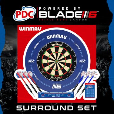 Професійна щетинна мішень для дартсу WINMAU Blade 6 - Офіційна специфікація турніру. Набір Blade 6 PDC.