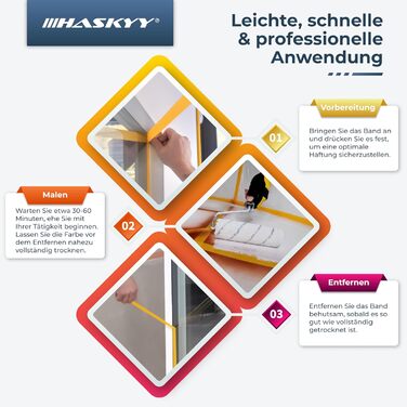 Малярська стрічка HASKYY Goldband 20 шт. малярська стрічка 30 мм x 50 м професійна малярська стрічка малярська стрічка клейка стрічка васі-стрічка золота паперова стрічка самоклейка