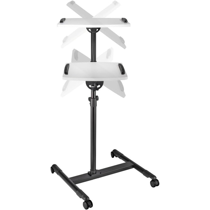 Стіл для проектора Hama з 2 рівнями (42 x 50/40 x 35 см), регульований по висоті, з колесами