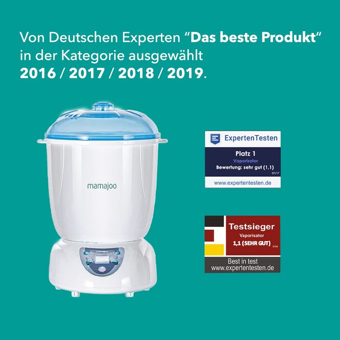 Підігрівач дитячих пляшечок Mamajoo з функцією випарника, стерилізатор 5в1 для пляшечок, стерилізатор і сушарка для пляшечок дитяч