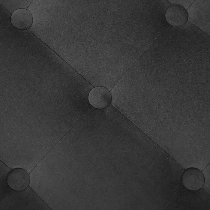 Сучасний пуф з оксамитової тканини, декоративний стьобаний круглий чорний, тампа