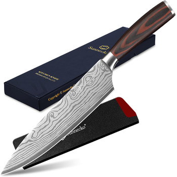 Ніж Кухонний ніж Шеф-кухарський ніж - Кухонний ніж Професійний ніж Гострий кухонний ніж з нержавіючої сталі з ручкою з паккавуду У