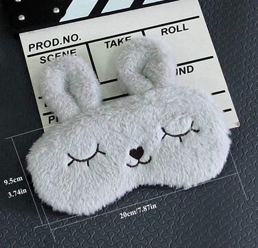 Маски для сну з милим кроликом, м'яка плюшева пов'язка, маски для сну, захист очей для дітей, дівчат, жінок, вдома, для сну, для п