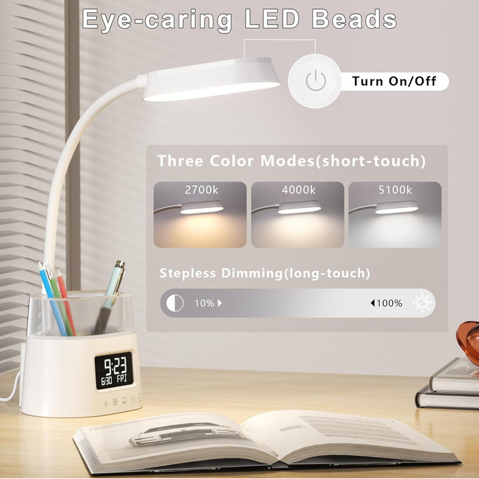 Дитяча настільна лампа EMOBACO, світлодіодна настільна лампа з RGB-підсвічуванням.