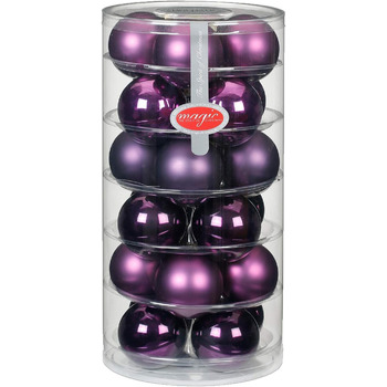 Скляні ялинкові кульки 24 шт фіолетові Inge-glas