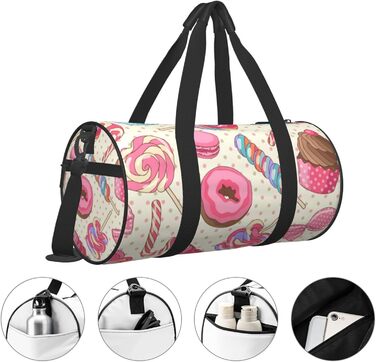 Дорожня сумка Солодка випічка (Roter Panda), кругла, великої місткості, легка та міцна, ідеальний подарунок для подорожей, відпустки, ділових поїздок та іншого, універсальний розмір.