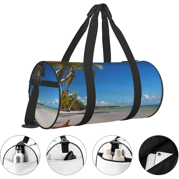 Дорожня сумка-мішок з кокосовою пальмою та пляжним мотивом, унісекс, спортивна сумка