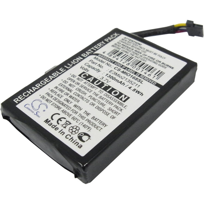 Акумулятор TCTK 1300 мАг, сумісний з Yakumo 300GPS, Delta 300, GPS 2L, для Typhoon 3500Lidl, 6500, 6500XL, Guide, MyGuide 3500 Mobile, для Pharos EZ-Road, PEZ120, для Medion MD-9500, MD950 FBA