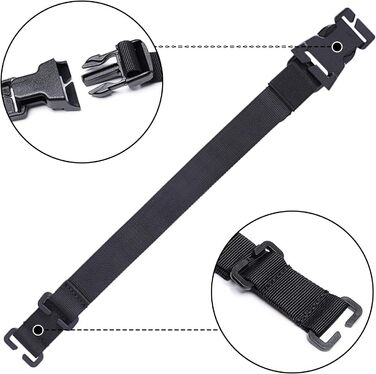 Пояс для рюкзака Molle з 6 елементів, пояс для рюкзака Tactical Rush Tier System з подовжувальним модулем, компресійні ремені для зовнішнього використання, чохол, ремінь для спального мішка з пряжками-фіксаторами