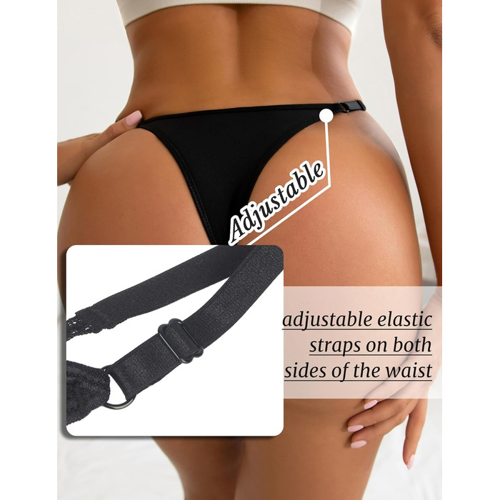Сексуальні стрінги-стрінги для жінок зі стразами, ніжна вишивка, еротична білизна, великі розміри, бразильські труси, жіноча білизна, пишні мікробікіні, регульовані міні-стрінги, Т-подібна спинка, SM 1-чорний