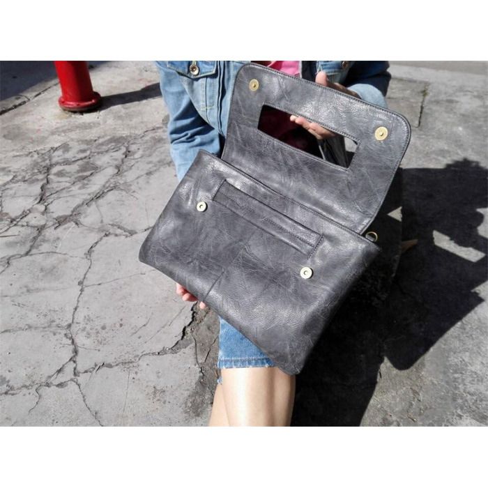 Жіноча сумка NIGEDU, зі штучної шкіри, клатч, сумка-мессенджер, велика, міцна, високої місткості, чорного кольору