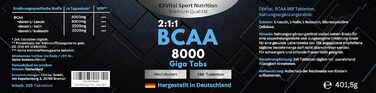 Веганський амінокислотний комплекс BCAA, 365 таблеток
