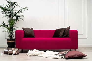 МАЙСТРИ ЧОХЛІВ Замінний чохол для дивана IKEA Klippan 2-місний, чохол для дивана Klippan 2-місний, двомісний, чохол для дивана, 180 см x 85 см x 58 см (Гранатовий, Поліестер Petite)