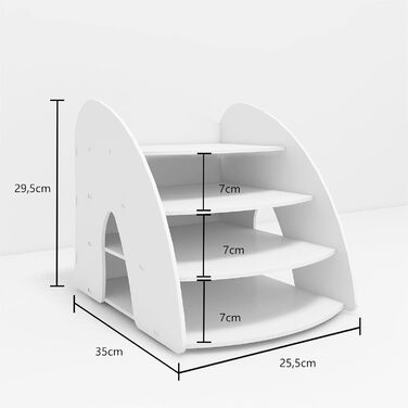 Лоток для документів A4 Відсіки для зберігання листів Настільний органайзер для файлів з ПВХ Лоток для паперу Зберігання файлів Система зберігання документів Тримач документів для офісу, навчання, школи, офісу (тип C)