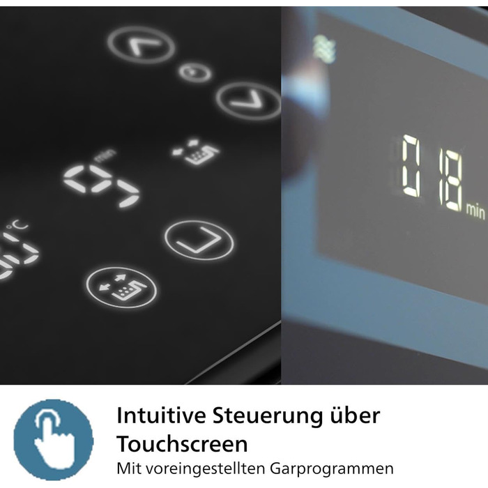 Мультипіч Philips із подвійним кошиком серії 3000, 9 л, 2 шухляди, функція синхронізації, технологія Rapid Air, універсальна велика фритюрниця, на 90 менше жиру та енергозбереження, додаток HomeID (NA350/00)