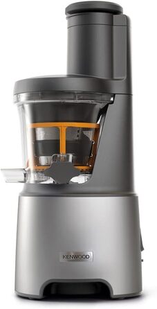 Соковижималка Kenwood PureJuice Pro JMP85.00SI, повільна соковижималка для домашніх соків, XXL завантажувальний отвір для цілих фруктів, з низькою швидкістю для збереження важливих вітамінів, 230 Вт, Срібло