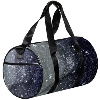Спортивна сумка, маленька дорожня сумка, сумка для йоги, сірий зоряний візерунок, фітнес-сумка для активного відпочинку, ручна поклажа