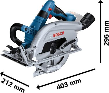 Акумуляторна циркулярна пила Bosch Professional 18V System BITURBO GKS 18V-70 L (ручна циркулярна пила з лівостороннім пиляльним д