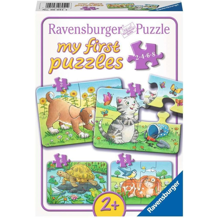Дитячий пазл Ravensburger - 06951 Cute Pets - My First Puzzle with 2,4,6,8 elements - Пазл для дітей від 2 років