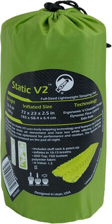 Килимок для кемпінгу/спальний килимок/надувний матрац Klymit Static V2