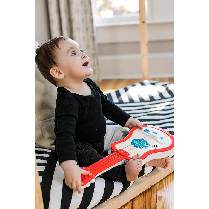 Дерев'яна музична іграшка Baby Einstein Hape Magic Touch Ukulele, 30 мелодій, 2 режими гри та регулювання гучності, від 12 місяців Ukulele Red