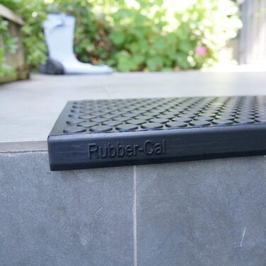 Нековзні гумові сходинки Rubber-Cal Coin-Grip (6 шт.), чорні, 24,8 x 75,6 см (10-104-009-6 шт.) з крапкою