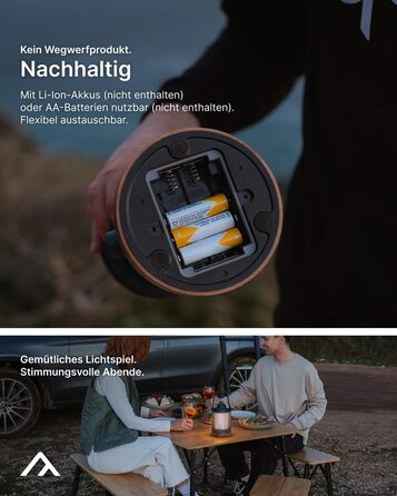 Світлодіодний кемпінговий світильник qeedo Lucia, акумуляторний (USB, батарейка типу АА або акумуляторна батарея), плавне затемнення, настільний світильник для кемпінгу на відкритому повітрі, темно-синій