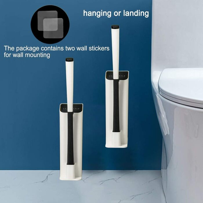 Набір одноразових щіток для туалету AnMelon з настінним кріпленням - Одноразова система очищення туалету з 16 змінними насадками д