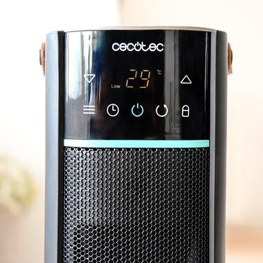 Керамічний обігрівач Cecotec ReadyWarm 2070 Max, 2000 Вт, цифровий дисплей, сенсорне керування та пульт, осциляція 60, 3 режими, термостат, для приміщень до 20 м, таймер до 24 год