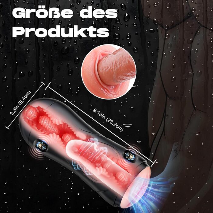 Електричний мастурбатор Chelsiekink для чоловіків, з подвійною вібрацією, 9 режимів, набір з аксесуарами