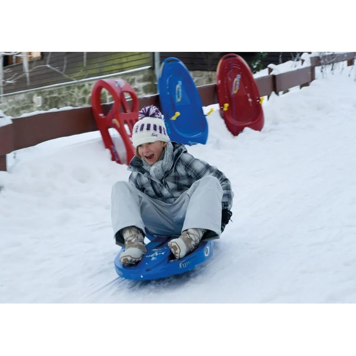 Дитячі санки rollySnow Shark (від 3 років, ергономічне сидіння, карвінг-боб, зі шнурком) Blue Shark, 200702 -