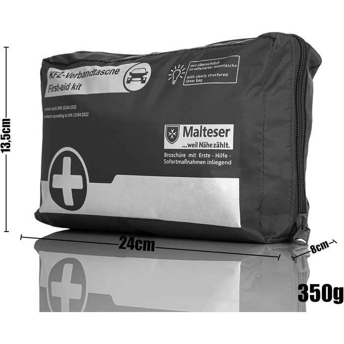 Аптечка BigDean аптечка автомобільна - чорна згідно DIN 131642022 - аптечка автомобільна - аптечка автомобільна 2024 - аптечка авт