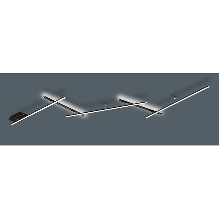Стельовий LED-світильник Trio Leuchten Indira 674610532, матовий чорний метал, 3 шт. 6 Вт та 2 шт. 3,5 Вт LED, з функцією Switch Dimmer
