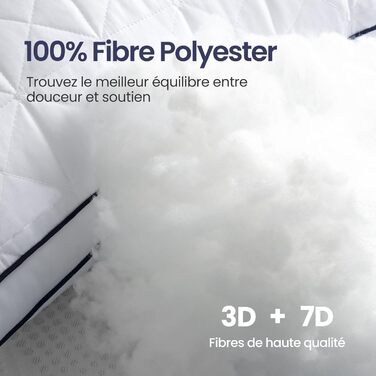 Подушка BedStory Anti-klish з легким наповнювачем з мікрофібри, гіпоалергенна, готельної якості, пухнаста та дихаюча, 50 x 70 см, 2 шт., підходить для сну на боці та на спині 50 x 70 см