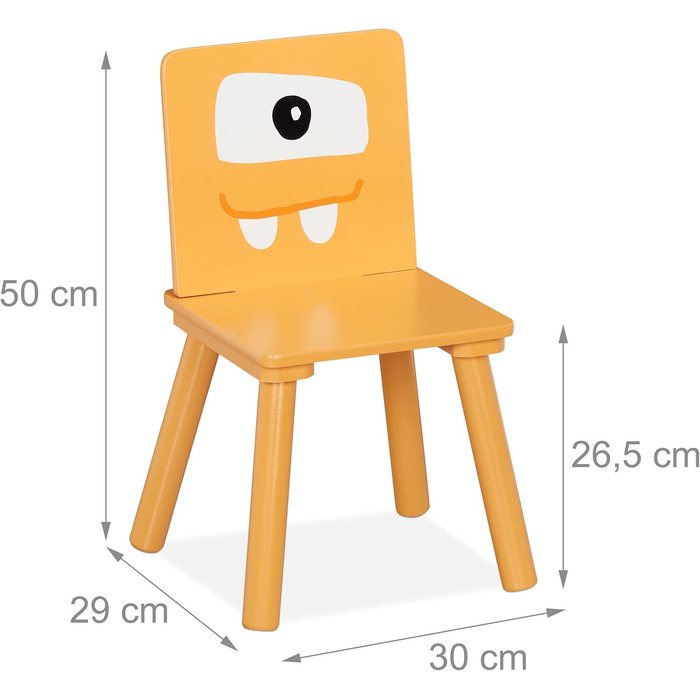 Дитячий комплект сидіння Relaxdays, дитячий стіл з 2 стільцями, для дівчаток та хлопчиків, МДФ та дерево, зона сидіння для дитячої кімнати, різнокольоровий