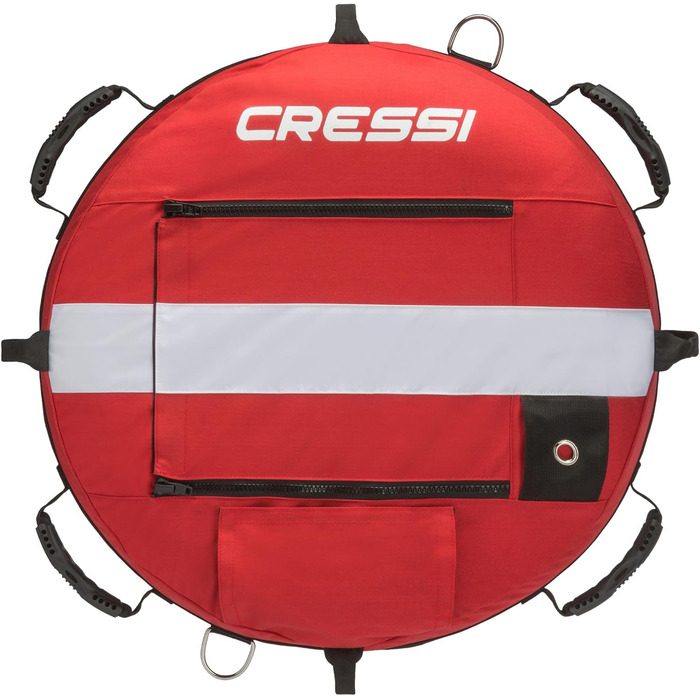 Надувний маркерний буй Cressi для фрідайвінгу та водних видів спорту, червоно-білий, унісекс