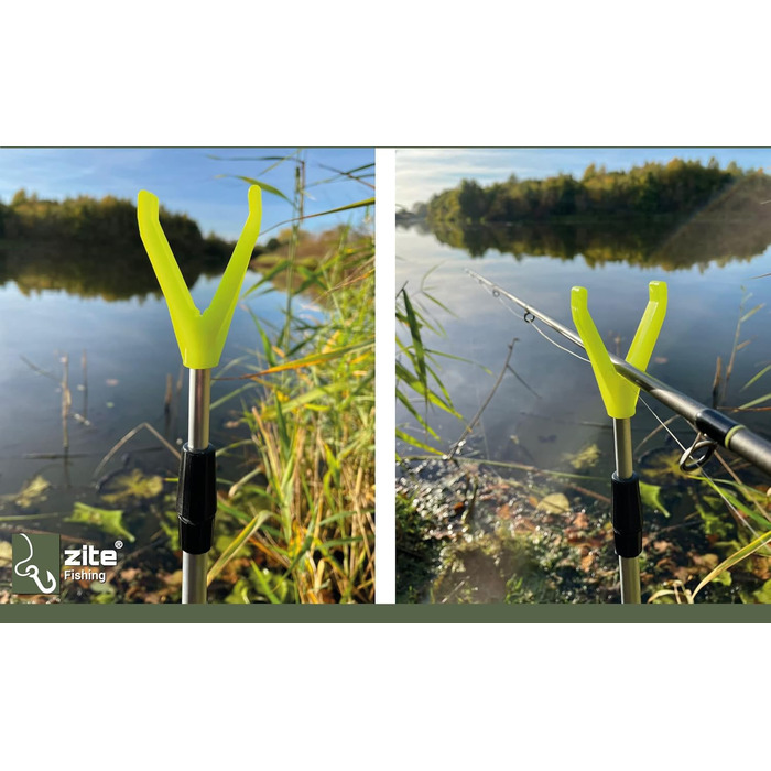Телескопічний тримач для вудки Zite Fishing 75-135 см Рибальські аксесуари Підставка для вудки для лову форелі та коропа - Алюмінієва підставка для вудки з виїмкою для волосіні, тримач для вудки, рибальська підставка, 5 шт.