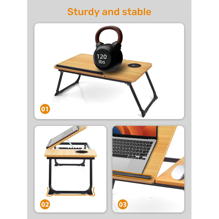 Письмовий столик на колінах (коричневий)