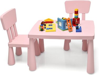 Набір дитячих сидінь з 3 предметів, набір дитячих меблів 2 стільці та 1 стіл, набір сидінь для дітей для письма, читання, ігор та