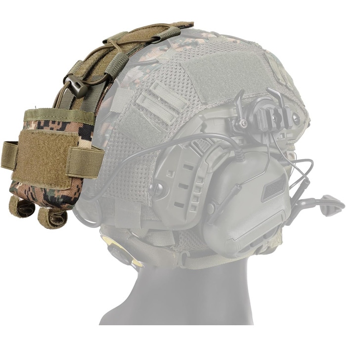 Тактичний шолом WLXW з гарнітурою 4-в-1, покращений, регульований, з чохлом для косплею CS Airsoft, військового спорядження, кольору джунглів Wargame
