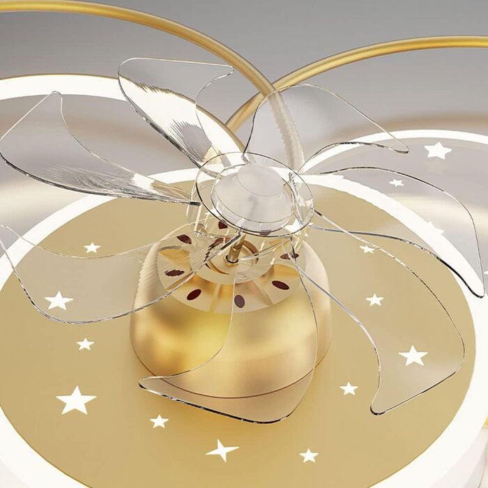 Стельовий світлодіодний світильник PAZWAHF 73W, стельовий вентилятор зі світлодіодним освітленням, регульованою швидкістю вітру, з