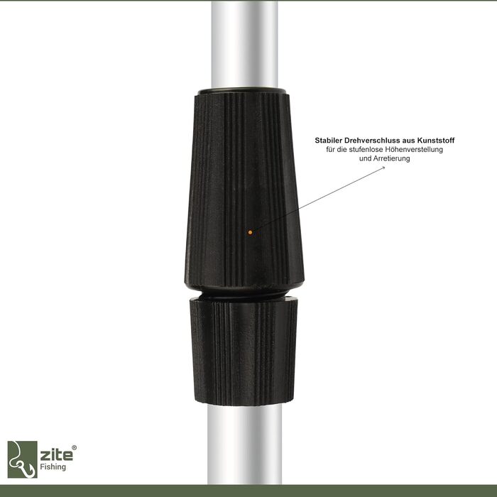 Телескопічний тримач для вудки Zite Fishing 75-135 см Рибальські аксесуари Підставка для вудки для лову форелі та коропа - Алюмінієва підставка для вудки з виїмкою для волосіні, тримач для вудки, рибальська підставка, 5 шт.