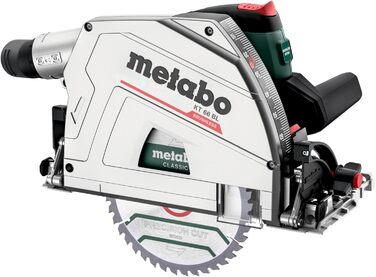 Портативна циркулярна пила Metabo KT 66 BL 1200 Вт, з безщітковим двигуном, з гальмом вибігу, тирсоуловлювачем, пила 601166500